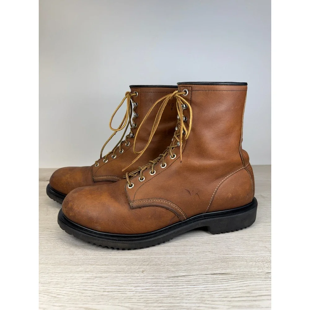Red Wing SuperSole 2233 Brown Leather Steel Toe 8 Inch Work Boots USA Size 11